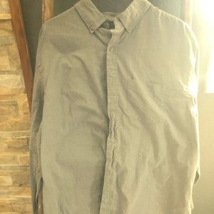 Gray button up shirt